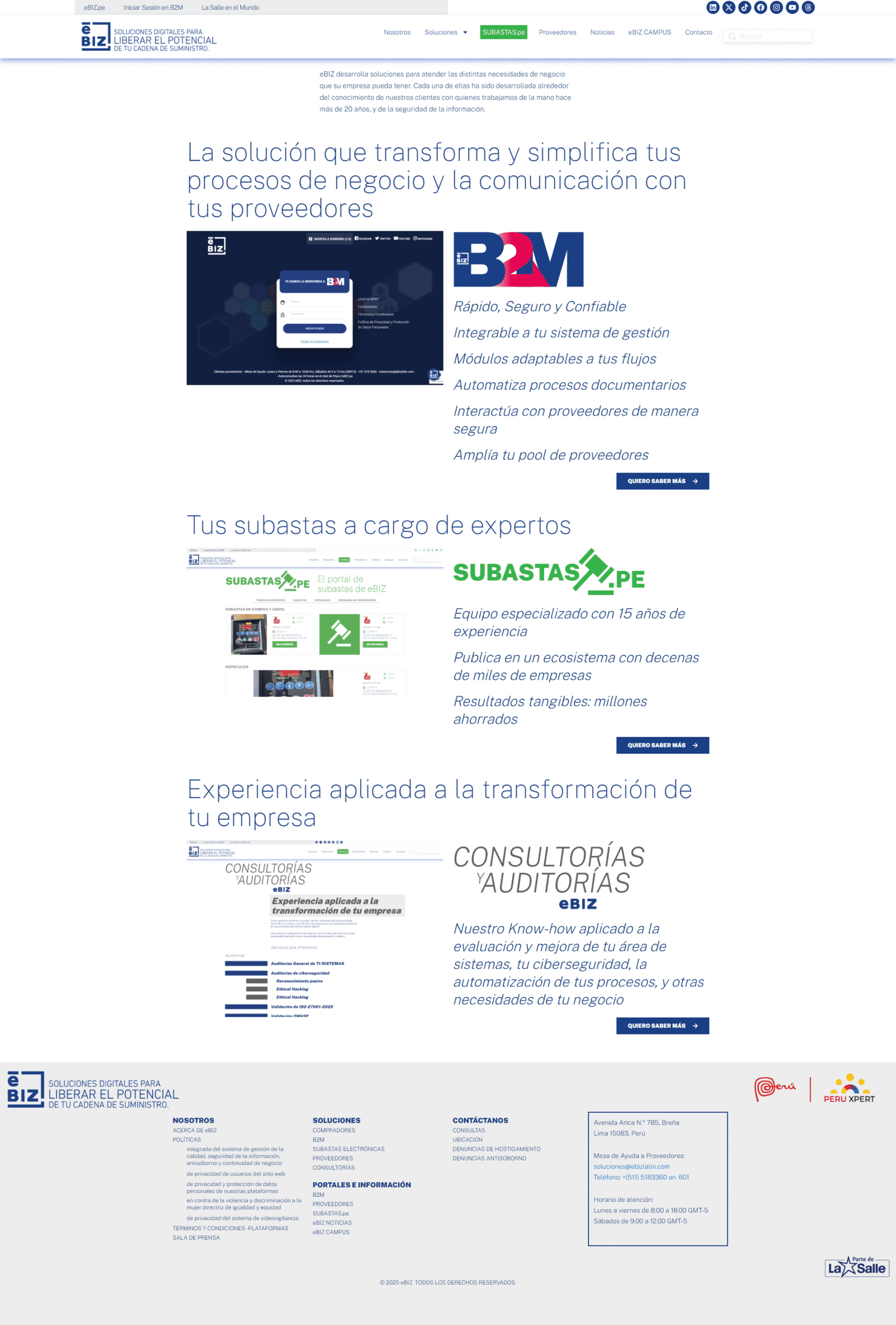 eBIZ — Soluciones para compradores